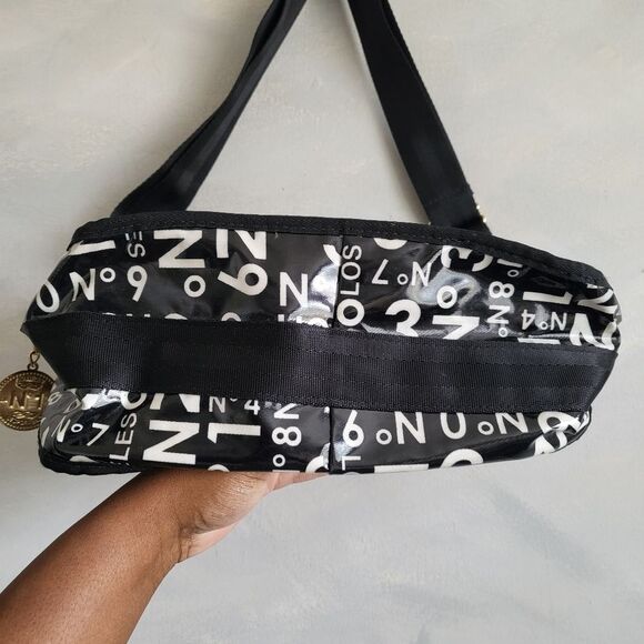 LeSportSac X JOYRICH L.A. Exclusive Black w/Gold Crossbody Shoulder Bag 13 x 7.5 - Picture 3 of 10